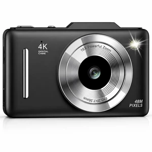 Digital Camera 4K for Kids-48MP Autofocus Vlogging Camera with 32GB Card, 16X Zoom, Anti-Shake, Compact Point and Shoot Camera for Teens Beginners, Birthday Gift Black Digital Camera 4K for Kids-48MP Autofocus Vlogging Camera with 32GB Card, 16X Zoom, Anti-Shake, Compact Point and Shoot Camera for Teens Beginners, Birthday Gift Black