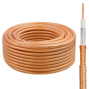 100FT RG8X Coaxial Cable, 50 Ohm Low Loss, Solid Copper Conductor, Durable Shielding with PVC Jacket, Ideal for Antennas, Ham Radio, CB Radio, and RF Applications 100FT RG8X Coaxial Cable, 50 Ohm Low Loss, Solid Copper Conductor, Durable Shielding with PVC Jacket, Ideal for Antennas, Ham Radio, CB Radio, and RF Applications