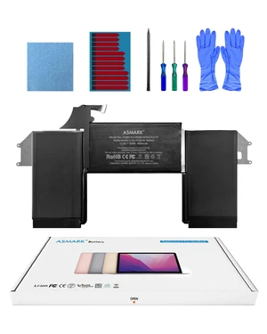 Replacement Battery for MacBook Air A1932, 13-Inch, Late 2018-2019 A1965 battery model, 11.4V 4800mAh 55Wh, EMC 3184, up to 1000 cycles, tool kit, installation guide Replacement Battery for MacBook Air A1932, 13-Inch, Late 2018-2019 A1965 battery model, 11.4V 4800mAh 55Wh, EMC 3184, up to 1000 cycles, tool kit, installation guide