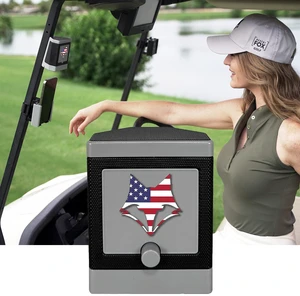 DJ-10 Golf Cart Bluetooth Speaker Wireless Magnetic Golf Speaker with Secure Mount Loud, Weatherproof Sound with Retro Volume Knob & Built-in Charging (Gray w/US Flag) DJ-10 Golf Cart Bluetooth Speaker Wireless Magnetic Golf Speaker with Secure Mount Loud, Weatherproof Sound with Retro Volume Knob & Built-in Charging (Gray w/US Flag)