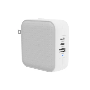 Juice® 70W GaN Safety Tested Travel Charger - Tri-Port GaN Charger for iPhone, iPad, MacBook, Smartphone, & Laptop - Compact Type C Charger Fast Charging Phone Charger for 3 Devices (White) Juice® 70W GaN Safety Tested Travel Charger - Tri-Port GaN Charger for iPhone, iPad, MacBook, Smartphone, & Laptop - Compact Type C Charger Fast Charging Phone Charger for 3 Devices (White)