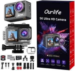 5K/30fps Action Camera 30M Waterproof Underwater Camera Vlogging Camera with a 1/2.3 Sensor, 170° Wide FOV Video,Stunning Low-Light Imaging EIS Remote Control(2*Battery,32GB) 5K/30fps Action Camera 30M Waterproof Underwater Camera Vlogging Camera with a 1/2.3 Sensor, 170° Wide FOV Video,Stunning Low-Light Imaging EIS Remote Control(2*Battery,32GB)