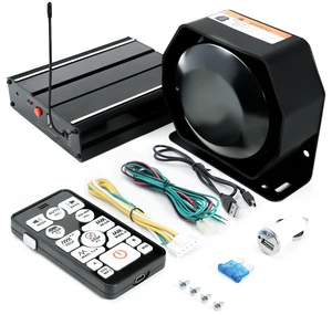 200W 12V 20 Tone Emergency Siren PA System, Slim Speaker Horn with Wireless Handheld Remote Control and Microphone for Emergency Vehicles, Construction Vehicles, Pickup Trucks 200W 12V 20 Tone Emergency Siren PA System, Slim Speaker Horn with Wireless Handheld Remote Control and Microphone for Emergency Vehicles, Construction Vehicles, Pickup Trucks