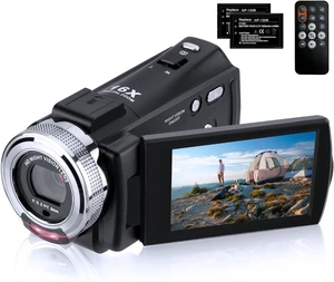 Video Camera Camcorder, Full HD 1080P 30FPS IR Night Vision Vlogging Camera for YouTube Kids, 3.0 Inch LCD Screen 16X Zoom Digital Camera with 2 Batteries Video Camera Camcorder, Full HD 1080P 30FPS IR Night Vision Vlogging Camera for YouTube Kids, 3.0 Inch LCD Screen 16X Zoom Digital Camera with 2 Batteries