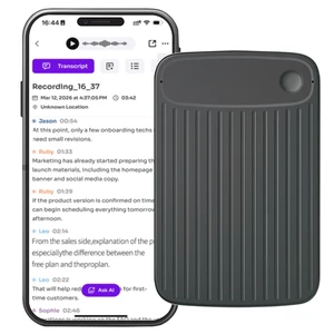 AI Voice Recorder, Note Taking Device, Transcribe & Summarize, App Control, Supports 150+ Languages, 32GB, Magnetic Audio Recorder for Lectures Meetings Calls AI Voice Recorder, Note Taking Device, Transcribe & Summarize, App Control, Supports 150+ Languages, 32GB, Magnetic Audio Recorder for Lectures Meetings Calls