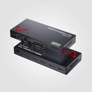 4K@60Hz/1080p@120Hz HDMI 2.0 Splitter 1 in 4 Out, Auto Downscaler 4KSP14-S 18Gbps Zero Latency, HDR10 3D, Gaming Splitter, Duplicate/Mirror Screens, HDCP 2.2, for Xbox PS5 4K@60Hz/1080p@120Hz HDMI 2.0 Splitter 1 in 4 Out, Auto Downscaler 4KSP14-S 18Gbps Zero Latency, HDR10 3D, Gaming Splitter, Duplicate/Mirror Screens, HDCP 2.2, for Xbox PS5