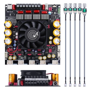ZK-AS21P 2.1 Bluetooth Amplifier Board, Lead Type Dual TPA3255 design with 300W x 2 stereo output, 600W subwoofer channel, AUX, USB and wired knob controls ZK-AS21P 2.1 Bluetooth Amplifier Board, Lead Type Dual TPA3255 design with 300W x 2 stereo output, 600W subwoofer channel, AUX, USB and wired knob controls