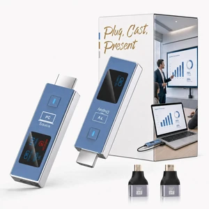 Wireless HDMI Transmitter and Receiver, Plug & Play, 4K Decode, 5G Mini & Micro HDMI Adapters Included 5GHz Stable Zero-Lag Pocket-Size for Business Travel Wireless HDMI Transmitter and Receiver, Plug & Play, 4K Decode, 5G Mini & Micro HDMI Adapters Included 5GHz Stable Zero-Lag Pocket-Size for Business Travel