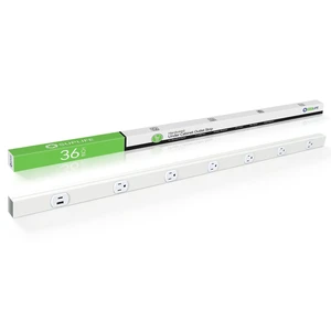36" Under Cabinet Outlet Strip, 2 x USB Ports, 6 x TR Outlets, ETL Listed Hardwired, Pre-Wired for Easy Installtion, Sturdy Steel Structure, USB Under Cabinet Outlets to Keep Tile Backsplash Tidy 36" Under Cabinet Outlet Strip, 2 x USB Ports, 6 x TR Outlets, ETL Listed Hardwired, Pre-Wired for Easy Installtion, Sturdy Steel Structure, USB Under Cabinet Outlets to Keep Tile Backsplash Tidy