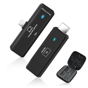 Wireless USB-C Transmitter to HDMI Receiver, Plug & Play, Black No Wi-Fi Stable 5.8GHz Wireless Connection 4K Decode, 1080P@60Hz Output, Pocket-Size for Business Travel Wireless USB-C Transmitter to HDMI Receiver, Plug & Play, Black No Wi-Fi Stable 5.8GHz Wireless Connection 4K Decode, 1080P@60Hz Output, Pocket-Size for Business Travel
