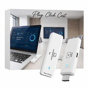 Wireless USB-C Transmitter to HDMI Receiver, Plug & Play, White No Wi-Fi Stable 5.8GHz Wireless Connection 4K Decode, 1080P@60Hz Output, Pocket-Size for Business Travel Wireless USB-C Transmitter to HDMI Receiver, Plug & Play, White No Wi-Fi Stable 5.8GHz Wireless Connection 4K Decode, 1080P@60Hz Output, Pocket-Size for Business Travel
