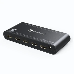 Prophecy 1x4 HDMI Splitter 4K60Hz HDR (PRO-HDRsplit4P) 4K60 4:4:4, 18Gbps, auto scaling, HDCP 2.2, EDID, 3D, firmware upgrade, TAA; 1 input, 4 outputs Prophecy 1x4 HDMI Splitter 4K60Hz HDR (PRO-HDRsplit4P) 4K60 4:4:4, 18Gbps, auto scaling, HDCP 2.2, EDID, 3D, firmware upgrade, TAA; 1 input, 4 outputs