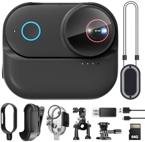 4K Ultra HD Action Camera, 6-Axis Electronic Image Stabilization, 154° Wide Angle Lens, Waterproof Sports Camera with WiFi, 5H Battery Life with Charging Case (Black, 64GA) 4K Ultra HD Action Camera, 6-Axis Electronic Image Stabilization, 154° Wide Angle Lens, Waterproof Sports Camera with WiFi, 5H Battery Life with Charging Case (Black, 64GA)