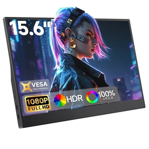 15.6" Portable Monitor for Laptop, USBC HDMI Laptop Screen Extender FHD 1080P Ultra-Slim Travel IPS Display with HDR,100% sRGB VESA & Built-in Speakers for Mac Phone PS5 Xbox Switch 15.6" Portable Monitor for Laptop, USBC HDMI Laptop Screen Extender FHD 1080P Ultra-Slim Travel IPS Display with HDR,100% sRGB VESA & Built-in Speakers for Mac Phone PS5 Xbox Switch