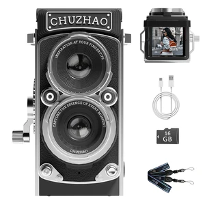 CHUZHAO Vintage Mini Digital Camera, Retro-Style Point and Shoot,16GB Card 1080P Video, 12MP Photo Autofocus, Portable Compact Pocket Camera, for Beginners Teens Adults, Black CHUZHAO Vintage Mini Digital Camera, Retro-Style Point and Shoot,16GB Card 1080P Video, 12MP Photo Autofocus, Portable Compact Pocket Camera, for Beginners Teens Adults, Black