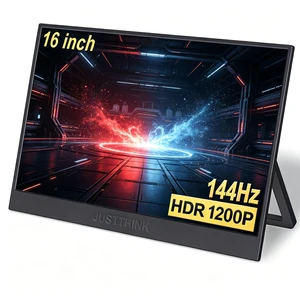 16" Portable Monitor 144Hz, 1920x1200 16:10 IPS Laptop Monitor Kickstand Ultra Slim External Second Screen for Laptop PC Phone PS5 Xbox 16" Portable Monitor 144Hz, 1920x1200 16:10 IPS Laptop Monitor Kickstand Ultra Slim External Second Screen for Laptop PC Phone PS5 Xbox