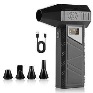 Turbo Fan 70m/s Cordless Air Duster for Car PC Home Office Smart display shows speed & battery. 70m/s max, brushless motor. 4 nozzles, USB-C, phone charger. For car, PC, home, office Turbo Fan 70m/s Cordless Air Duster for Car PC Home Office Smart display shows speed & battery. 70m/s max, brushless motor. 4 nozzles, USB-C, phone charger. For car, PC, home, office