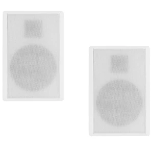 SLM1W Mountable On Wall Slim Speakers Home Theater Wired Pair Pack, White SLM1W Mountable On Wall Slim Speakers Home Theater Wired Pair Pack, White