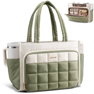 Teacher Tote Bag for Women Work Laptop Purse With Large Cup Holder Large Puffer Nurse Handbag Bible Diaper Tote for Gifts, Waterproof Computer Bag for Business Travel Office College Teacher Tote Bag for Women Work Laptop Purse With Large Cup Holder Large Puffer Nurse Handbag Bible Diaper Tote for Gifts, Waterproof Computer Bag for Business Travel Office College