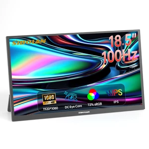 Portable Monitor 18.5inch 1080P FHD 100Hz Refresh Rate Gaming Monitor, 72% sRGB, IPS Panel, Dual USB-C & Mini-HDMI for Laptop, PC, Phone, Built-in Kickstand, Speakers Portable Monitor 18.5inch 1080P FHD 100Hz Refresh Rate Gaming Monitor, 72% sRGB, IPS Panel, Dual USB-C & Mini-HDMI for Laptop, PC, Phone, Built-in Kickstand, Speakers