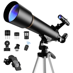Telescope for Beginners, 70mm Aperture (20X-150X) 500mm Focal Length Refractor Astronomy Telescopes for Planets and Stars, Telescopio with Carry Bag, Phone Holder, Adjustable Tripod, Black Telescope for Beginners, 70mm Aperture (20X-150X) 500mm Focal Length Refractor Astronomy Telescopes for Planets and Stars, Telescopio with Carry Bag, Phone Holder, Adjustable Tripod, Black