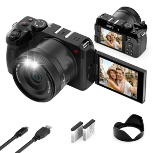 5K Camera with 80MP Autofocus, 270° Flip Screen Vlogging Camera for YouTube, 18X Zoom Video Camera for Travel Beginners, Include 2 Batteries & Lens Hood 5K Camera with 80MP Autofocus, 270° Flip Screen Vlogging Camera for YouTube, 18X Zoom Video Camera for Travel Beginners, Include 2 Batteries & Lens Hood