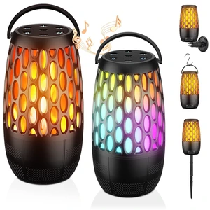 Outdoor Speakers, Portable Wireless Speaker with Flame Lights, Multi-Sync up to 100 Speakers Auto-Pairing HD Stereo Sound Waterproof, Hook for Patio Yard Porch, Gifts for Men Women Outdoor Speakers, Portable Wireless Speaker with Flame Lights, Multi-Sync up to 100 Speakers Auto-Pairing HD Stereo Sound Waterproof, Hook for Patio Yard Porch, Gifts for Men Women