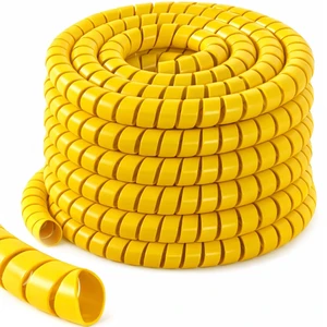 0.75" Od X 100' L Spiral Hose Protector, Yellow Hydraulic Hose Wrap, Heavy Duty Spiral Cable Wrap Protector Flexible Plastic Cable Sleeve for Pneumatic Hoses 0.75" Od X 100' L Spiral Hose Protector, Yellow Hydraulic Hose Wrap, Heavy Duty Spiral Cable Wrap Protector Flexible Plastic Cable Sleeve for Pneumatic Hoses
