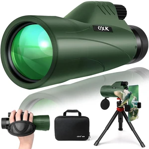 12x56 High Power Monocular Telescope with Tripod Bag, Handheld Monoculars for Adults with BAK4 Prism & FMC Lens, Suitable for Bird Watching Camping, New-Upgraded BAK4 - Forest Green 12x56 High Power Monocular Telescope with Tripod Bag, Handheld Monoculars for Adults with BAK4 Prism & FMC Lens, Suitable for Bird Watching Camping, New-Upgraded BAK4 - Forest Green