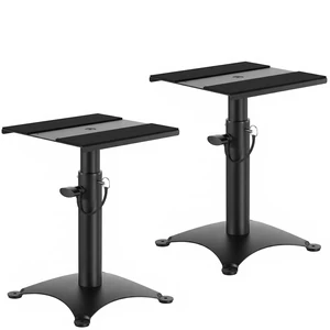 Height Adjustable Desktop Speaker Stands 1 Pair, Metal Desktop Studio Monitor Speaker Stands Bookshelf Speaker Stands 360° Swivel, 62lbs Load, Ideal for Recording Studio, Home Office & Gaming Height Adjustable Desktop Speaker Stands 1 Pair, Metal Desktop Studio Monitor Speaker Stands Bookshelf Speaker Stands 360° Swivel, 62lbs Load, Ideal for Recording Studio, Home Office & Gaming