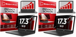 17.3 Inch 16:9 Laptop Privacy Screen Filter - Computer Monitor Privacy Shield and Anti-Glare Protector (Pack of 2) 17.3 Inch 16:9 Laptop Privacy Screen Filter - Computer Monitor Privacy Shield and Anti-Glare Protector (Pack of 2)