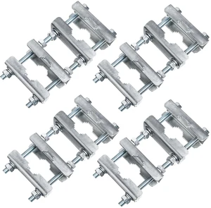 4 Sets Antenna Mast to Mast Clamp Bracket Kit with V Jaw Blocks for 1"-2.5" OD Poles, Heavy Duty Mounting Hardware for Ham TV Network Antennas, Security Cameras, Weather Station 4 Sets Antenna Mast to Mast Clamp Bracket Kit with V Jaw Blocks for 1"-2.5" OD Poles, Heavy Duty Mounting Hardware for Ham TV Network Antennas, Security Cameras, Weather Station