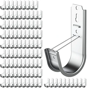 100pcs 2 Inch J Hook Wall Mount J Hook With Retainer Clip Rust-Resistant J Hook for Hanging Wire Cable Management & Organization Solution 100pcs 2 Inch J Hook Wall Mount J Hook With Retainer Clip Rust-Resistant J Hook for Hanging Wire Cable Management & Organization Solution