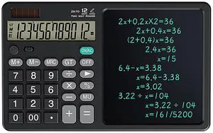 Calculator with Notepad 7 Inch Writing Tablet Calculator 12 Digits Display | 2 in 1 Desktop Calculator with Notepad Large LCD Display for Office Accounting,With 2 Stylus and V Shape Foldable Stand Calculator with Notepad 7 Inch Writing Tablet Calculator 12 Digits Display | 2 in 1 Desktop Calculator with Notepad Large LCD Display for Office Accounting,With 2 Stylus and V Shape Foldable Stand