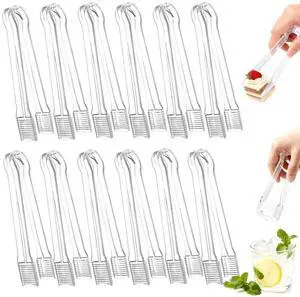 10Pcs Clear Plastic Serving Tongs, 6.3 Inches Small Disposable | Mini Plastic Tongs for Food, Party, Buffet, Salad, Appetizer, Ice, Candy, Catering, Fruit, Easy to Hold and Clean 10Pcs Clear Plastic Serving Tongs, 6.3 Inches Small Disposable | Mini Plastic Tongs for Food, Party, Buffet, Salad, Appetizer, Ice, Candy, Catering, Fruit, Easy to Hold and Clean