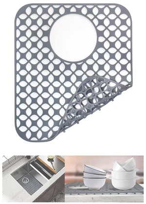 Sink Protectors for Kitchen Sink, SCITURE Sink Mats for Kitchen Stainless/Ceramic Sinks, Folding Non-slip Kitchen Sink Mat, Heat Resistant Silicone Sink Mat (1 Pcs, Grey, 13.58 ''x 11.6 '') Sink Protectors for Kitchen Sink, SCITURE Sink Mats for Kitchen Stainless/Ceramic Sinks, Folding Non-slip Kitchen Sink Mat, Heat Resistant Silicone Sink Mat (1 Pcs, Grey, 13.58 ''x 11.6 '')