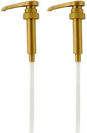 Syrup Pump Compatible with Torani, DaVinci and Skinny (Set of 2) - fits bottles (25.4 oz-750ml) (Gold) Syrup Pump Compatible with Torani, DaVinci and Skinny (Set of 2) - fits bottles (25.4 oz-750ml) (Gold)