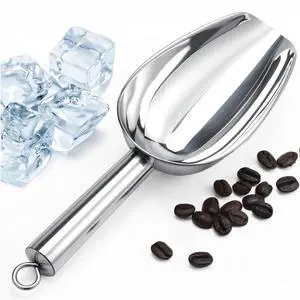 6 Oz Upgraded & Thickened Stainless Steel Ice Scoop, Kitchen Ice Scooper | For Ice Maker, Freezer, Ice Bucket, Bar, Wedding, Pet Food - Sturdy, Rust-Resistant, Dishwasher-Safe by 6 Oz Upgraded & Thickened Stainless Steel Ice Scoop, Kitchen Ice Scooper | For Ice Maker, Freezer, Ice Bucket, Bar, Wedding, Pet Food - Sturdy, Rust-Resistant, Dishwasher-Safe by