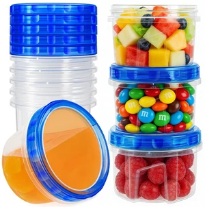 10 Pack 17oz Small Freezer Food Storage Containers with Twist Top Lids | BPA-Free Reusable Plastic Food Containers with Screw on Lids for Meal Prep, Soup, Snacks, Leftovers, Yogurt & Small Portions 10 Pack 17oz Small Freezer Food Storage Containers with Twist Top Lids | BPA-Free Reusable Plastic Food Containers with Screw on Lids for Meal Prep, Soup, Snacks, Leftovers, Yogurt & Small Portions