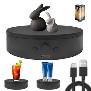 Rotating Display Stand Easy to Switch Direction, Spinning Platform Adjustable Speed, 360 Degree Motorized Photography Turntable for Jewelry, Shoes Display and Shooting, Lazy Susan(4.53" black) Rotating Display Stand Easy to Switch Direction, Spinning Platform Adjustable Speed, 360 Degree Motorized Photography Turntable for Jewelry, Shoes Display and Shooting, Lazy Susan(4.53" black)