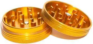 2.2-Inch Manual Aluminum Spice Mill for Culinary Spices, Gold 2.2-Inch Manual Aluminum Spice Mill for Culinary Spices, Gold