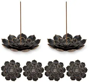 6 Pieces Incense Holder Lotus Incense Stick Holder Burner for Home Fragrance Yoga Sauna SPA Vintage Flower Shaped Multihole Holders for Stick 6 Pieces Incense Holder Lotus Incense Stick Holder Burner for Home Fragrance Yoga Sauna SPA Vintage Flower Shaped Multihole Holders for Stick