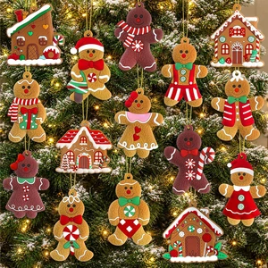 Gingerbread Man & House Ornaments for Christmas Tree Decorations | 16pcs, 3 inch tall, assorted gingerbread figurine ornaments, for Christmas tree hanging decor Gingerbread Man & House Ornaments for Christmas Tree Decorations | 16pcs, 3 inch tall, assorted gingerbread figurine ornaments, for Christmas tree hanging decor