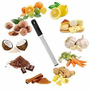 Stainless Steel Lemon Zester Grater with Handle, 12 Inch, Food Grade Kitchen Tool for Cheese, Garlic, Ginger, Chocolate, Citrus Stainless Steel Lemon Zester Grater with Handle, 12 Inch, Food Grade Kitchen Tool for Cheese, Garlic, Ginger, Chocolate, Citrus