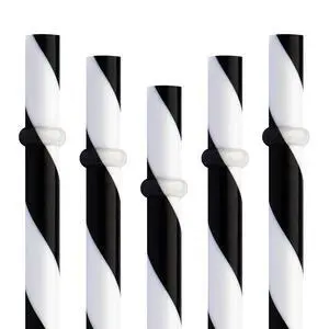 12 Piece 9 Inch Reusable Plastic Thick Drinking Straws BPA Free Mason Jar Straws Big Stripe (9inch Black) 12 Piece 9 Inch Reusable Plastic Thick Drinking Straws BPA Free Mason Jar Straws Big Stripe (9inch Black)