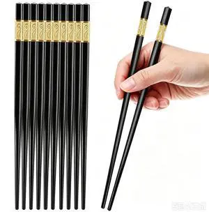 Reusable Chopsticks, 5 Pairs, 9.5-Inch, Fiberglass | Dishwasher Safe, For Japanese, Chinese, and Korean Cuisine, Non-Slip Design, Easy Handling Reusable Chopsticks, 5 Pairs, 9.5-Inch, Fiberglass | Dishwasher Safe, For Japanese, Chinese, and Korean Cuisine, Non-Slip Design, Easy Handling