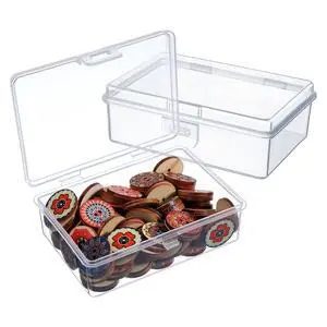 2PCS Small Plastic Storage Containers with Lids, Bead Storage Containers Rectangle Clear Plastic Box for Jewelry, Game Pieces and Crafts Items (3.86 X 2.68 X 1.30in) 2PCS Small Plastic Storage Containers with Lids, Bead Storage Containers Rectangle Clear Plastic Box for Jewelry, Game Pieces and Crafts Items (3.86 X 2.68 X 1.30in)