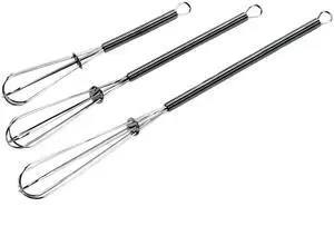 Classic Mini Sturdy Whisk, 5.5, 7, and 9 inch 3 piece set, Chrome Classic Mini Sturdy Whisk, 5.5, 7, and 9 inch 3 piece set, Chrome
