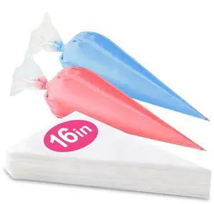 16 Inch Piping Bags Disposable, 50 Pcs Large Pastry Bags | Icing Bags, Cake Decorating Bags, Decorating Bags Large Piping Bags, Frosting Bags 16 Inch Piping Bags Disposable, 50 Pcs Large Pastry Bags | Icing Bags, Cake Decorating Bags, Decorating Bags Large Piping Bags, Frosting Bags