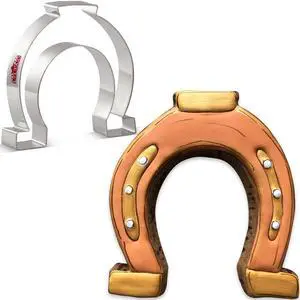 Lucky Horseshoe Cookie Cutter, 4.3 x 4.5 inches | Decent Size, Simple Classic Shape, Premium Stainless Steel, Durable for Repeated Use, Dishwasher Safe, For Dough & Fondant Lucky Horseshoe Cookie Cutter, 4.3 x 4.5 inches | Decent Size, Simple Classic Shape, Premium Stainless Steel, Durable for Repeated Use, Dishwasher Safe, For Dough & Fondant